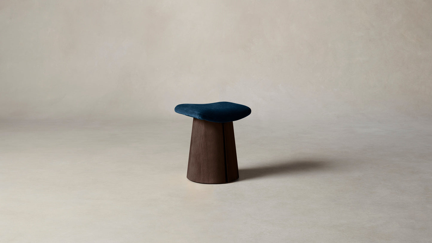 The Weston - Mohair Admiral Accent Stool