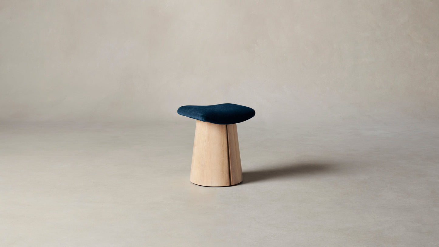 The Weston - Mohair Admiral Accent Stool