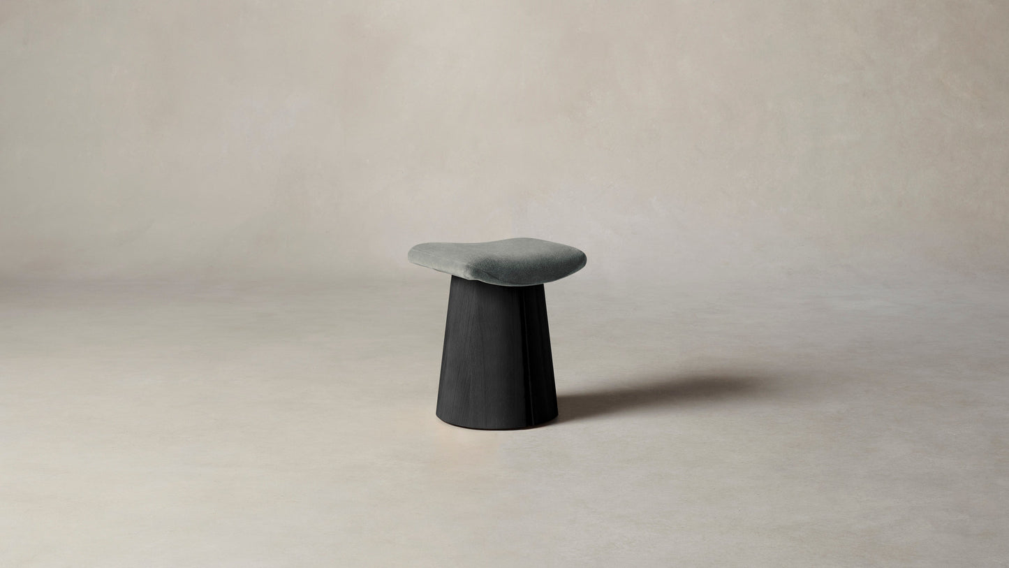 The Weston - Mohair Fog Accent Stool