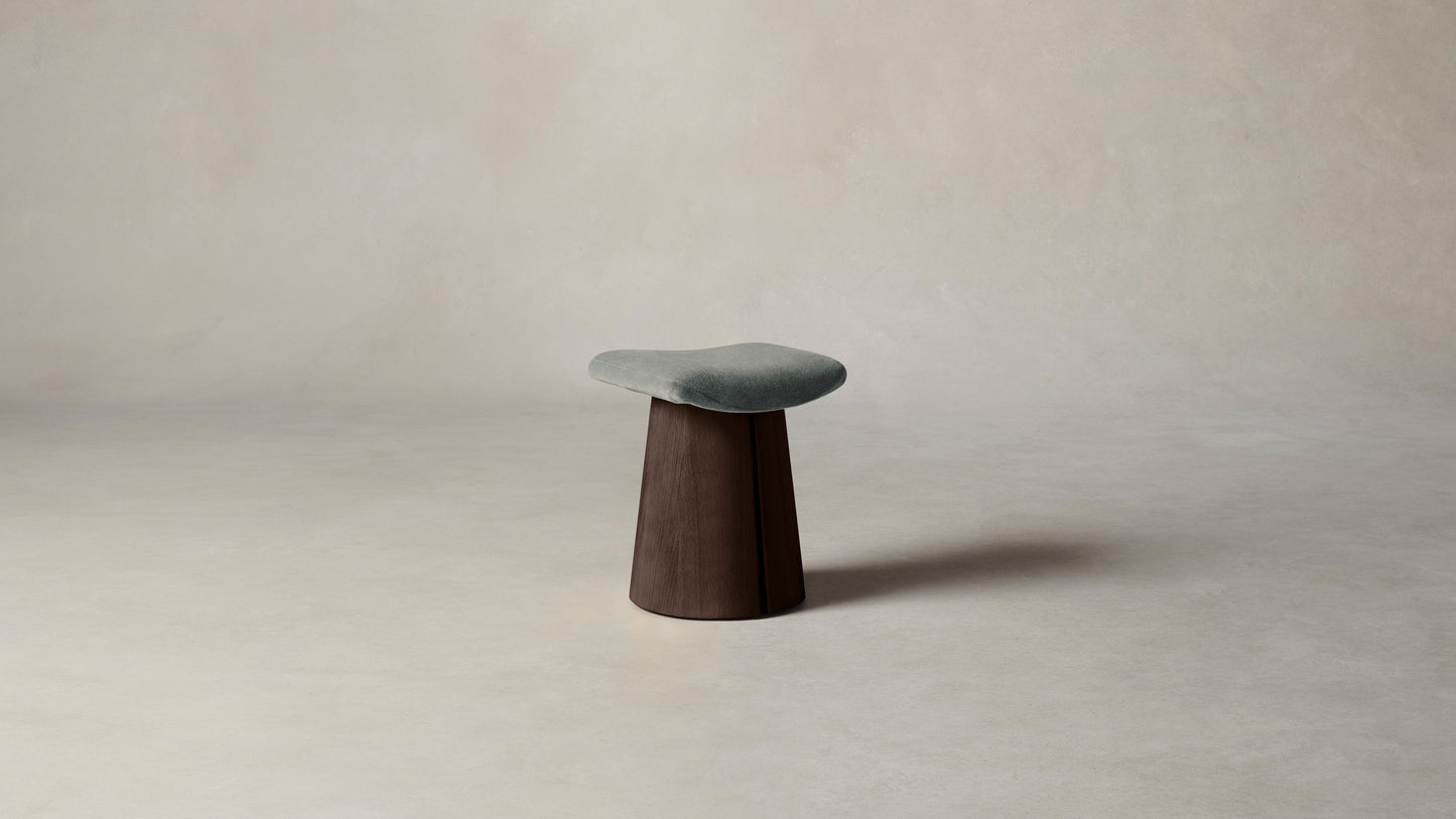 The Weston - Mohair Fog Accent Stool