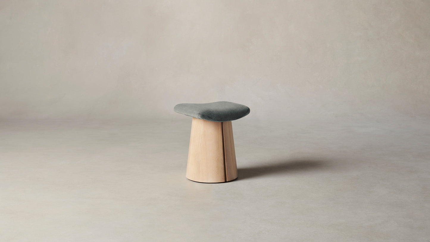 The Weston - Mohair Fog Accent Stool