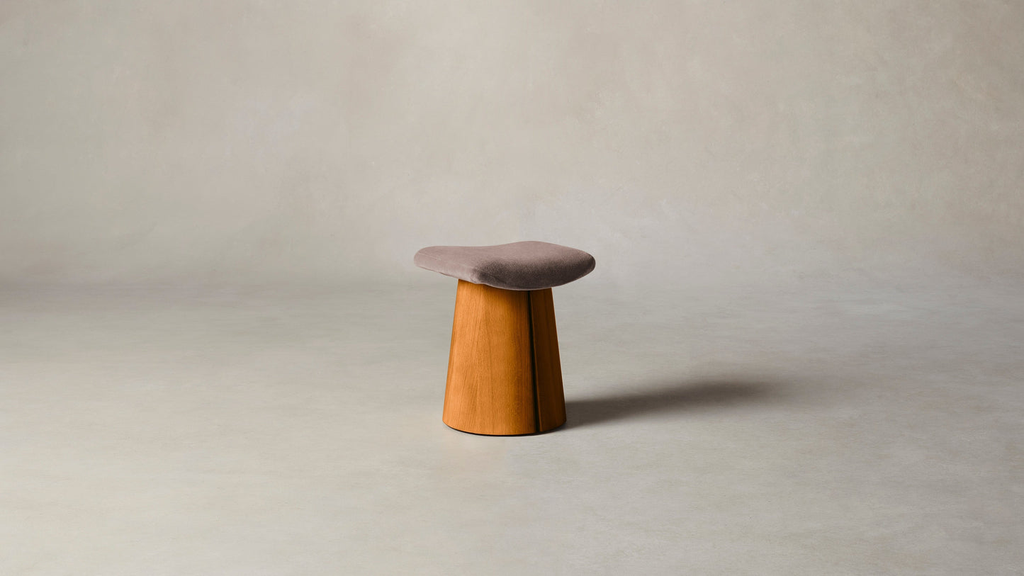 The Weston - Mohair Peony Accent Stool