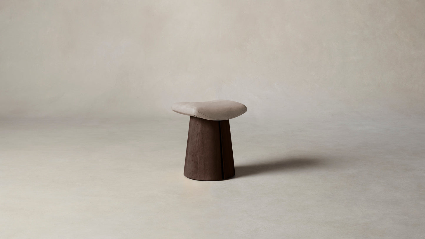 The Weston - Nubuck Leather Fawn Accent Stool