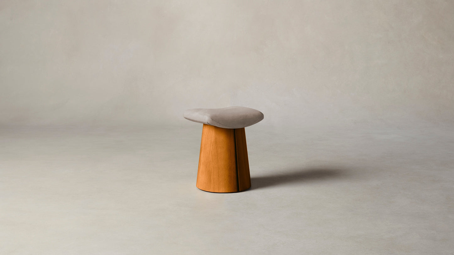 The Weston - Nubuck Leather Fawn Accent Stool