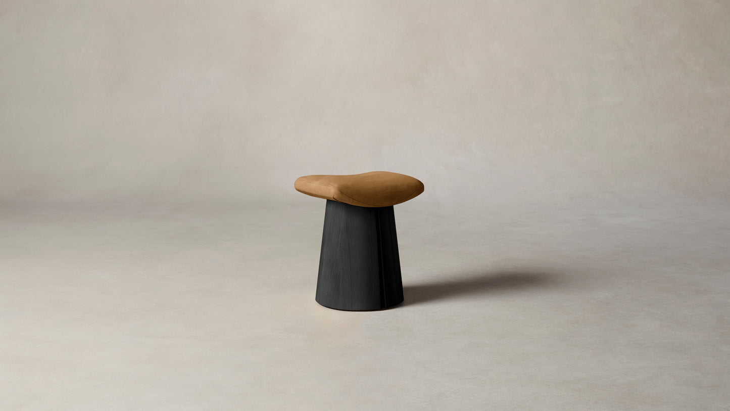 The Weston - Nubuck Leather Saddle Accent Stool