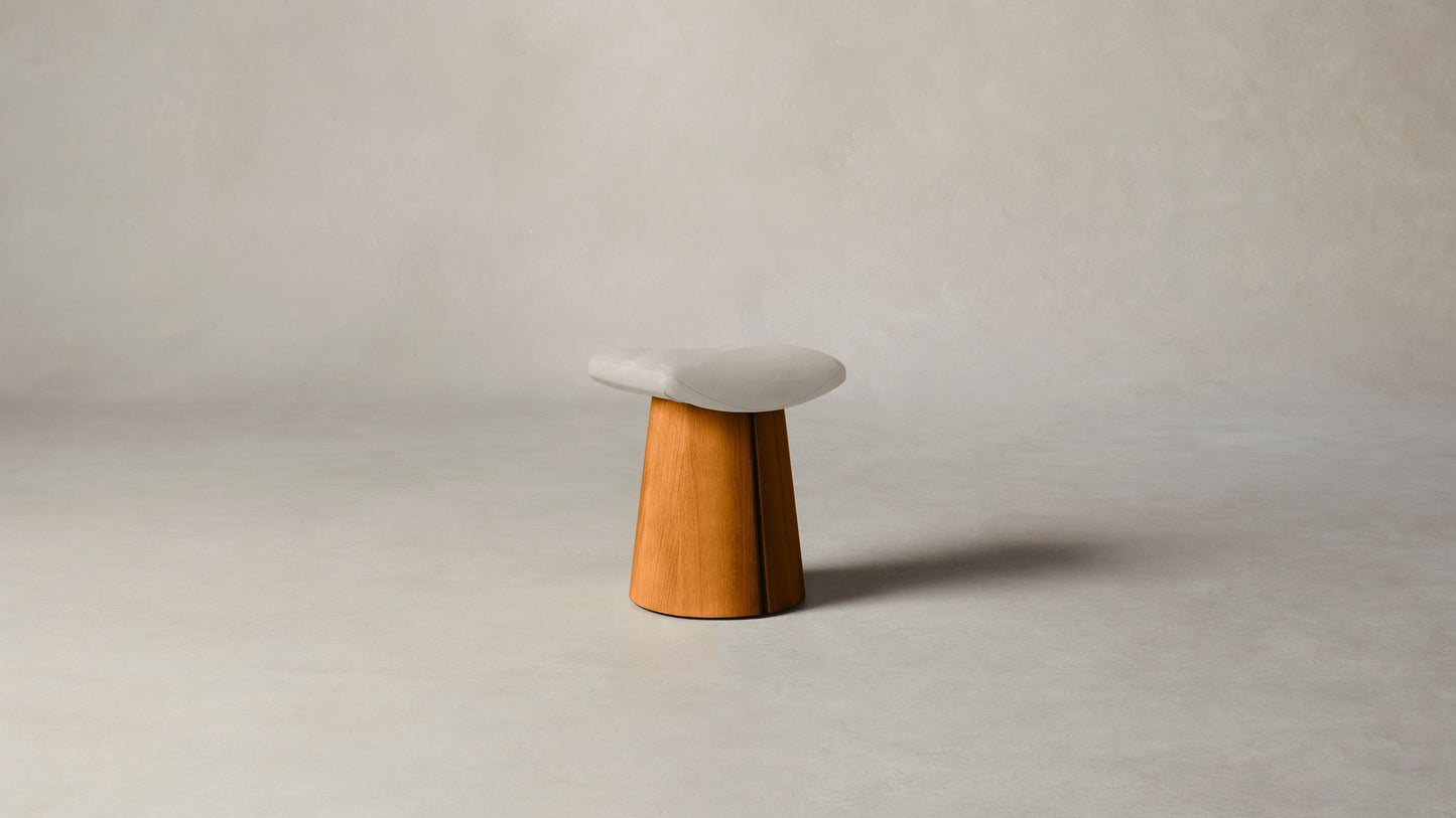 The Weston - Nubuck Leather Sail Accent Stool