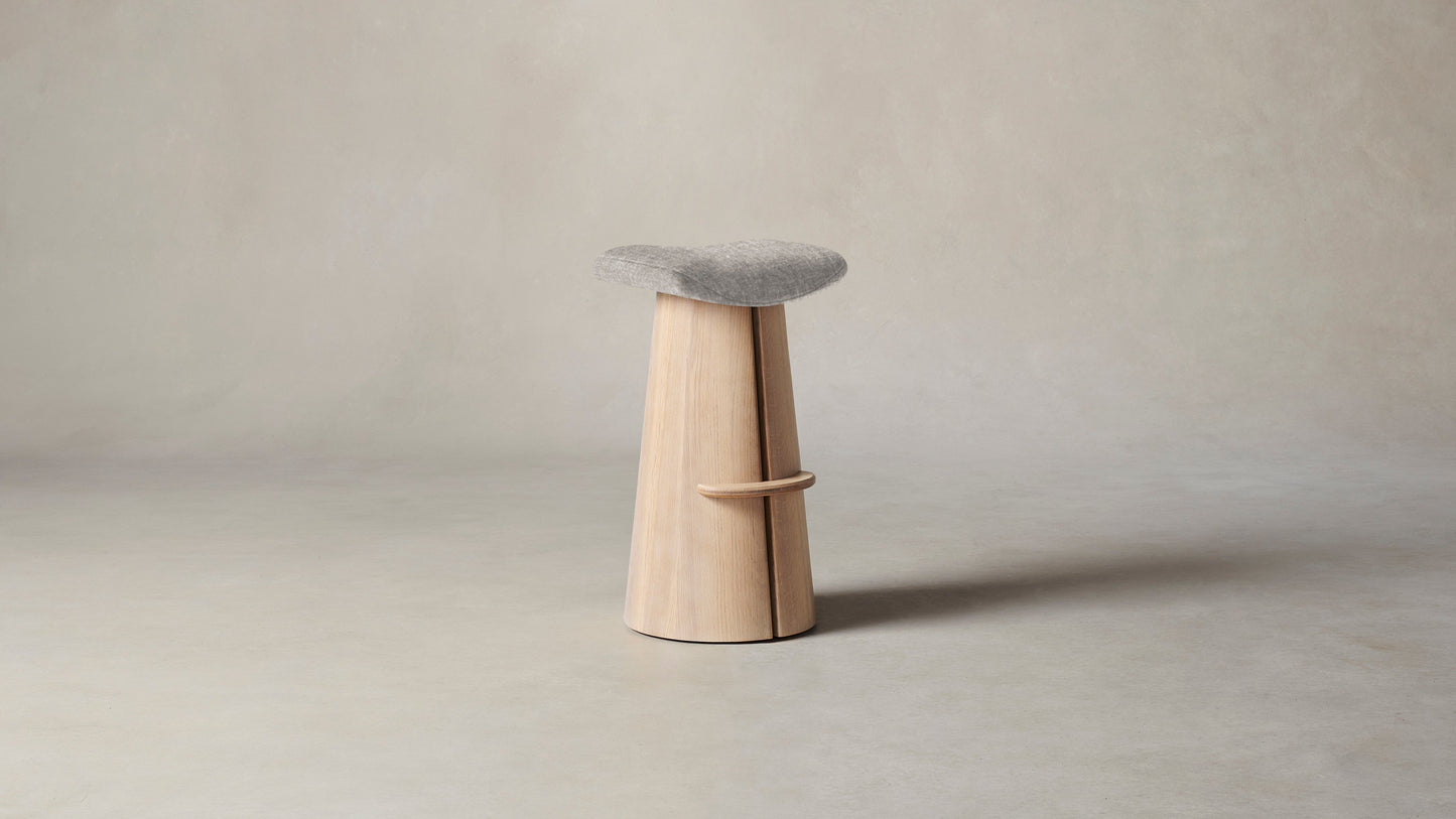 The Weston - Belgian Linen Agate Bar and Counter Stool