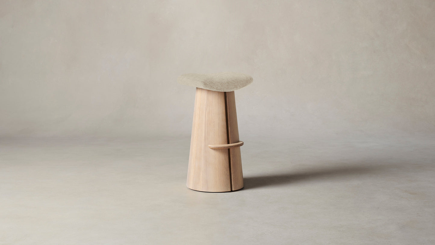 The Weston - Belgian Linen Alder Bar and Counter Stool