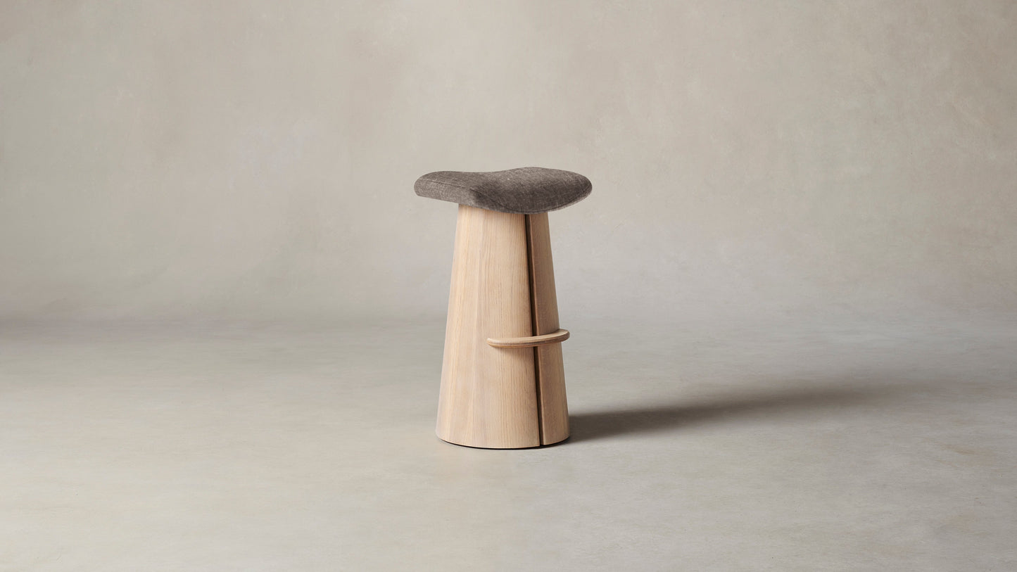The Weston - Belgian Linen Carob Bar and Counter Stool