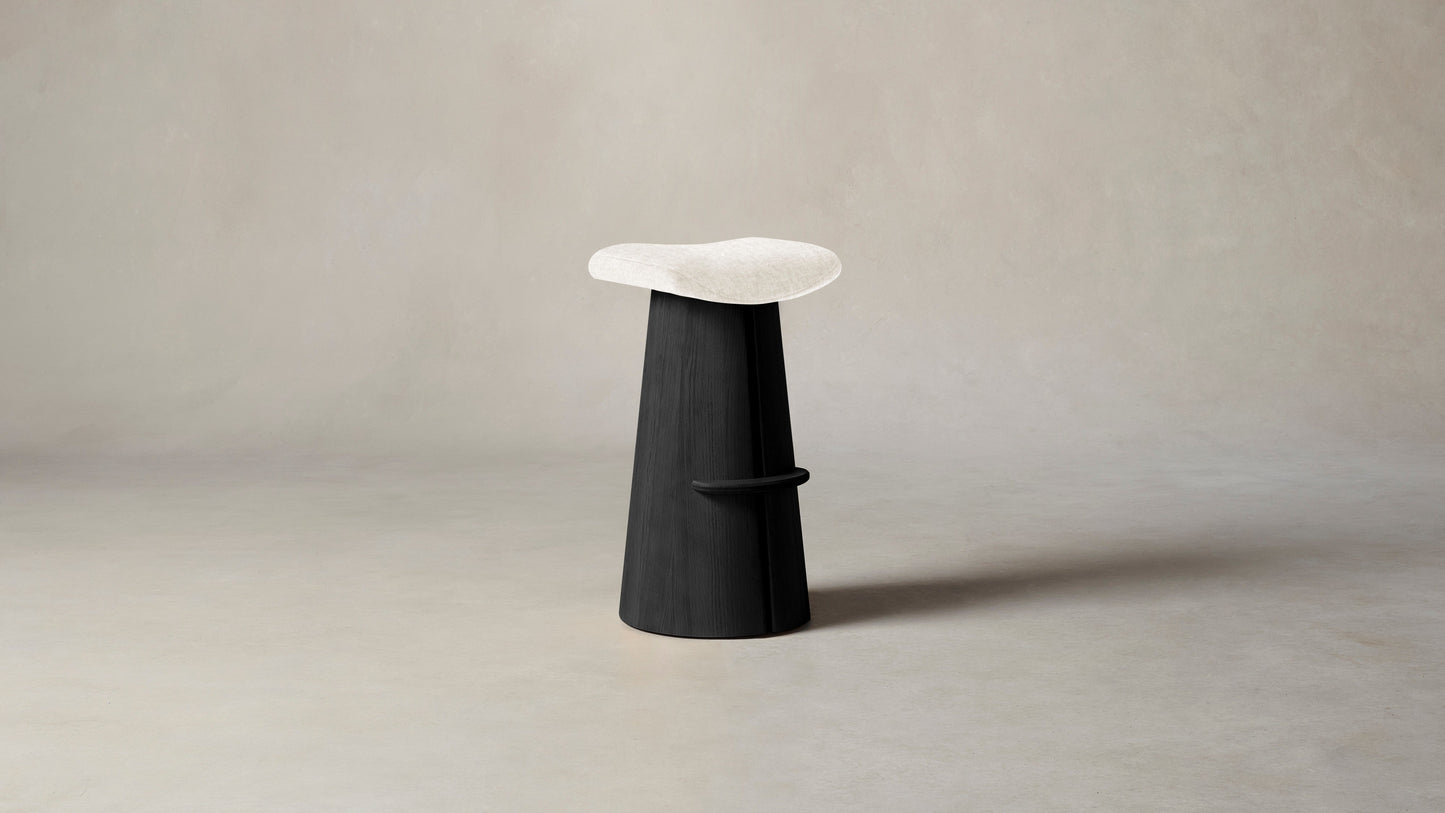 The Weston - Belgian Linen Egret Bar and Counter Stool