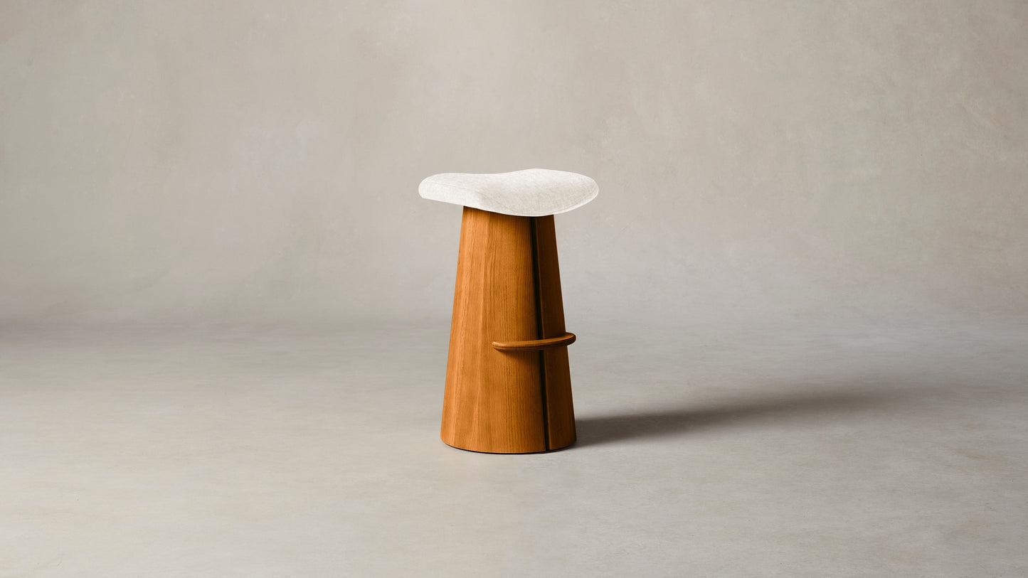 The Weston - Belgian Linen Egret Bar and Counter Stool