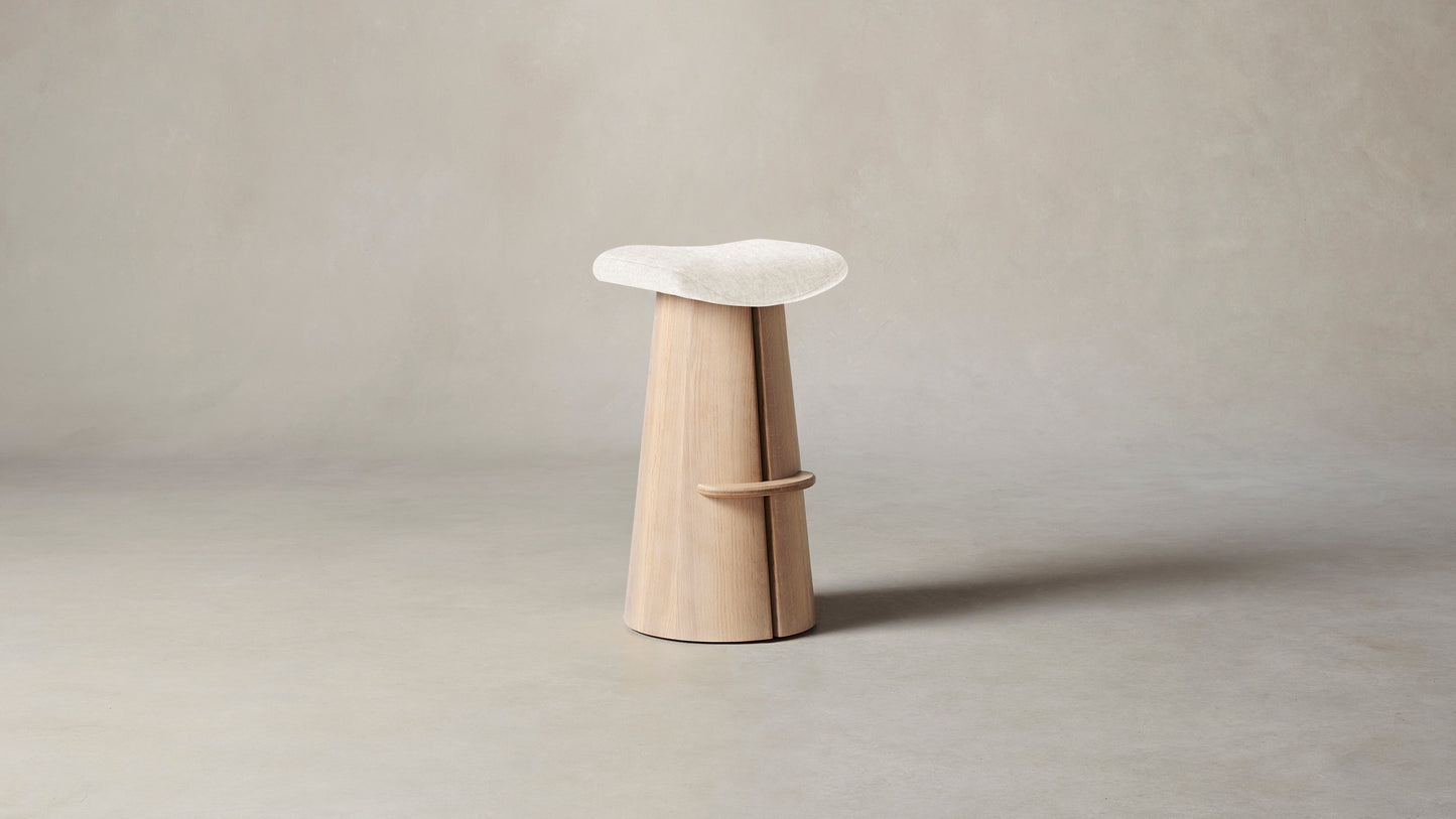 The Weston - Belgian Linen Egret Bar and Counter Stool