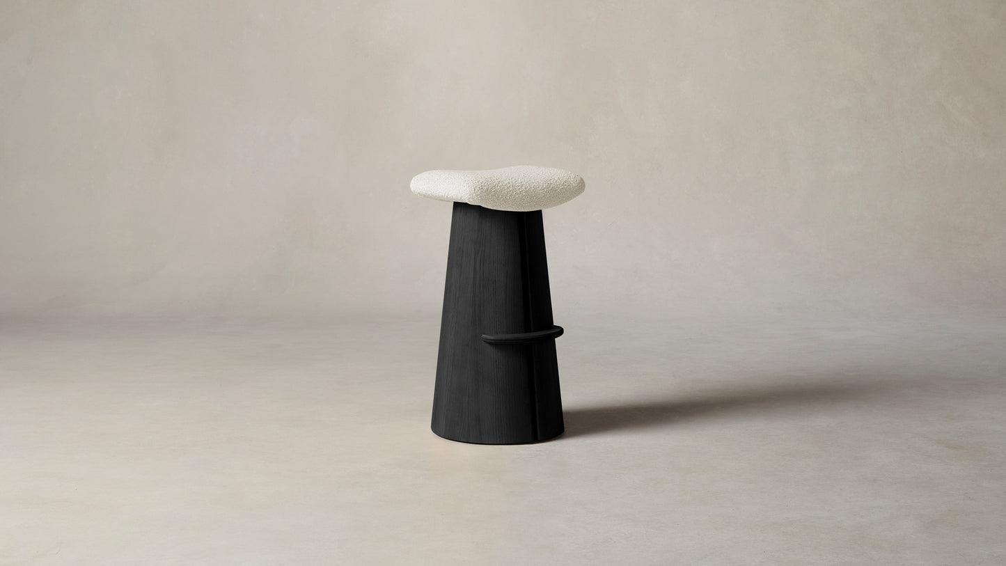 The Weston - Italian Bouclé White Bar and Counter Stool