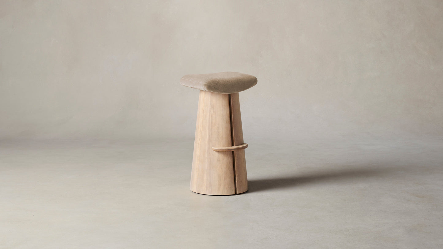 The Weston - Mohair Almond Bar and Counter Stool
