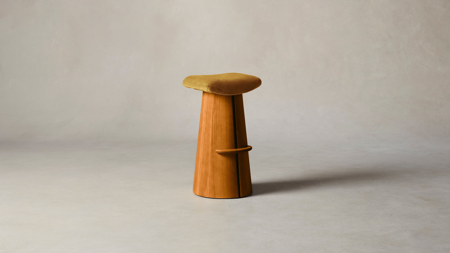 The Weston - Mohair Amber Bar and Counter Stool