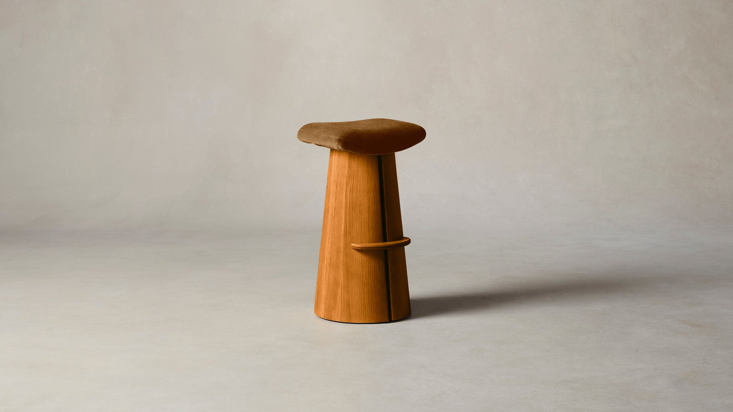 The Weston - Mohair Brown Sugar Bar and Counter Stool