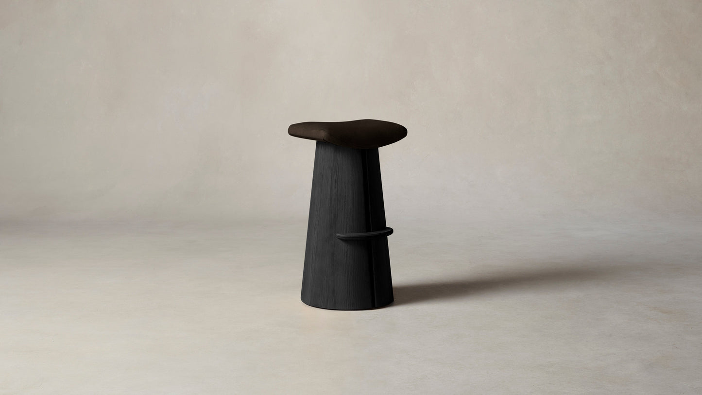 The Weston - Nubuck Leather Espresso Bar and Counter Stool