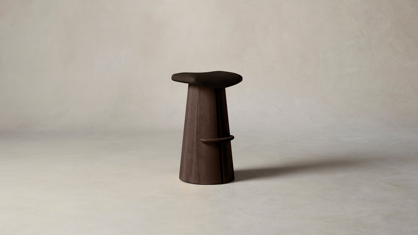 The Weston - Nubuck Leather Espresso Bar and Counter Stool