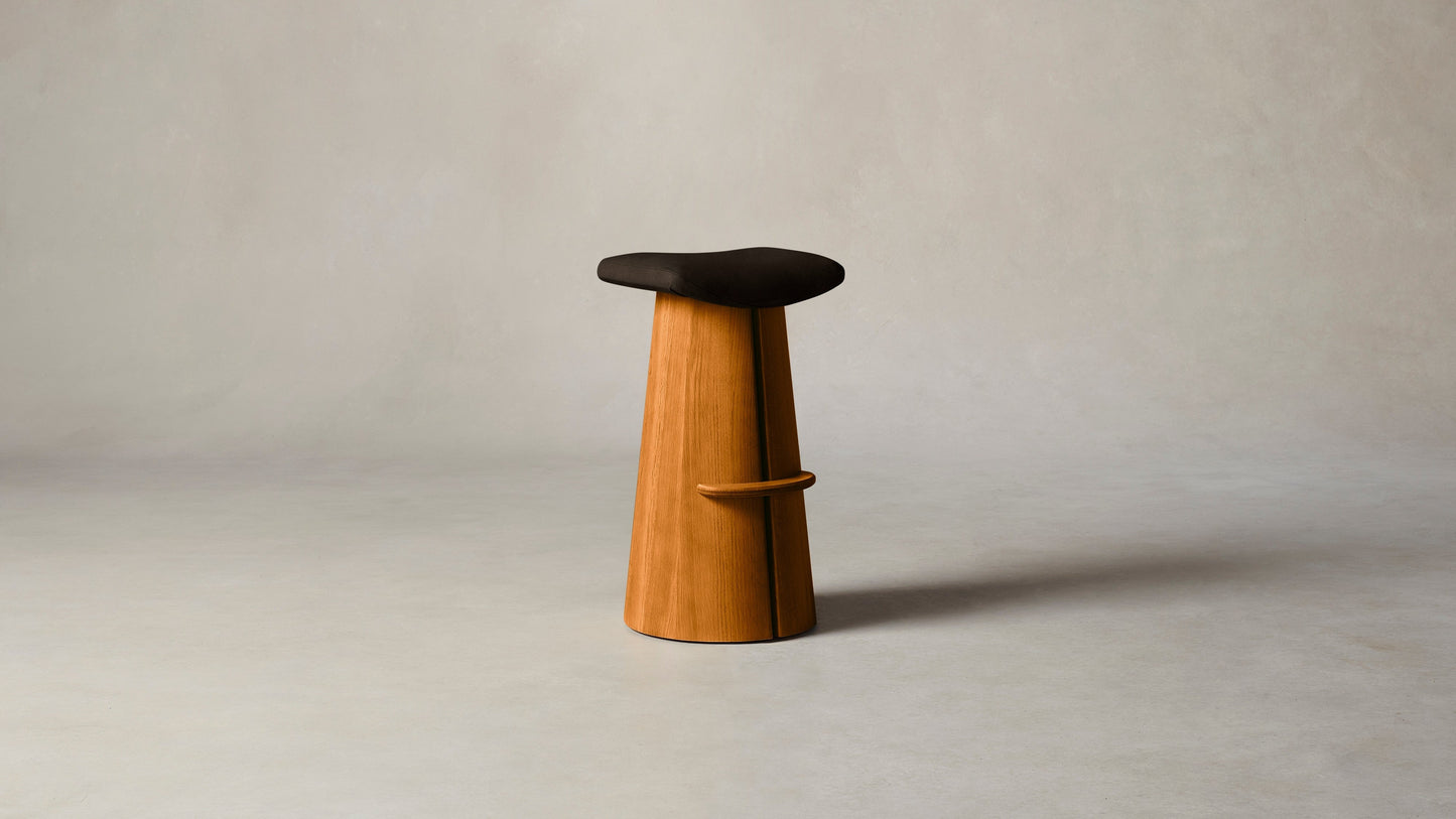 The Weston - Nubuck Leather Espresso Bar and Counter Stool