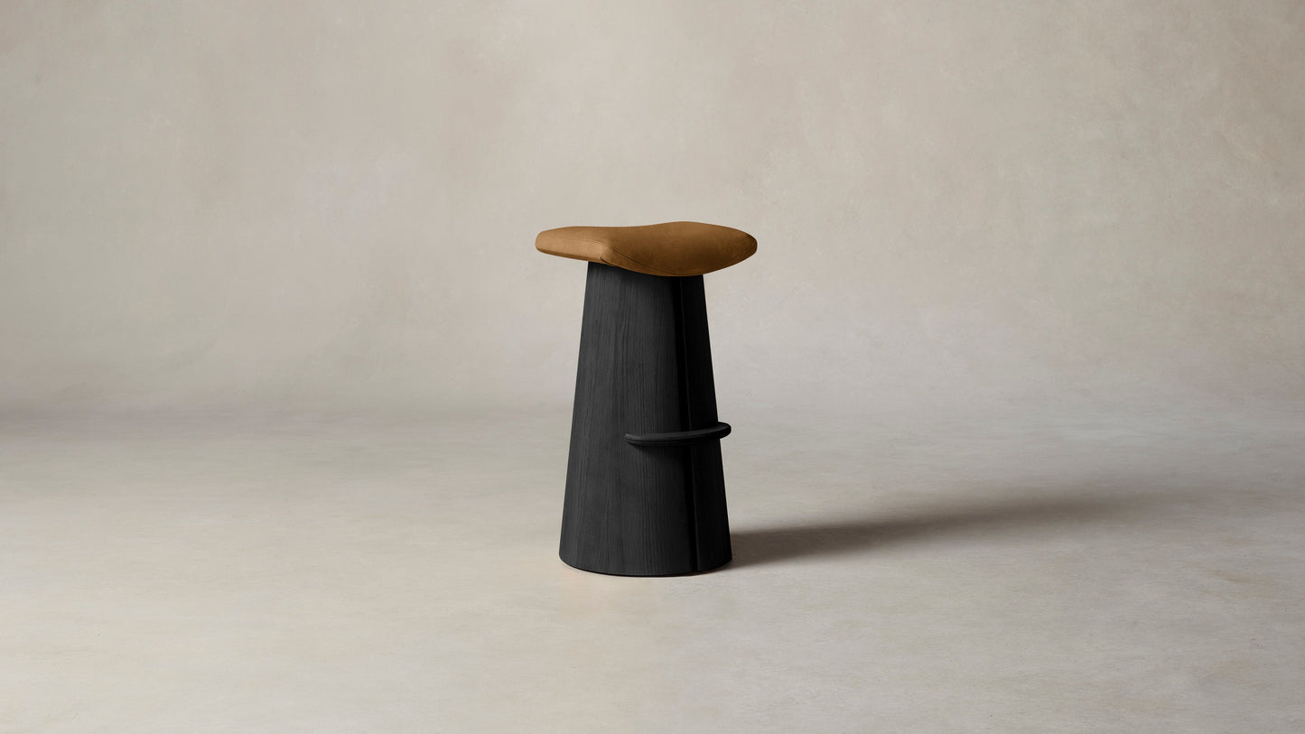 The Weston - Nubuck Leather Saddle Bar and Counter Stool