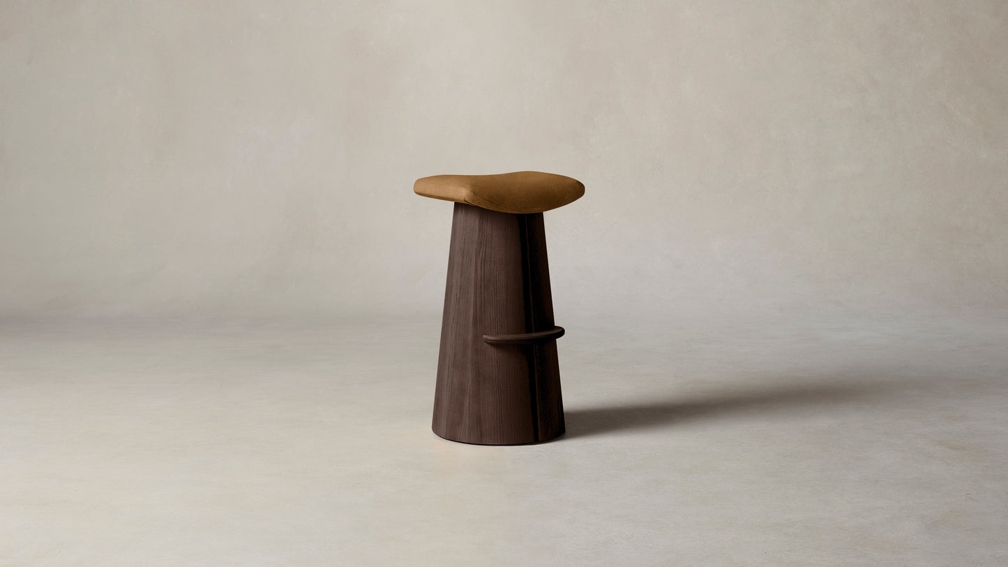 The Weston - Nubuck Leather Saddle Bar and Counter Stool