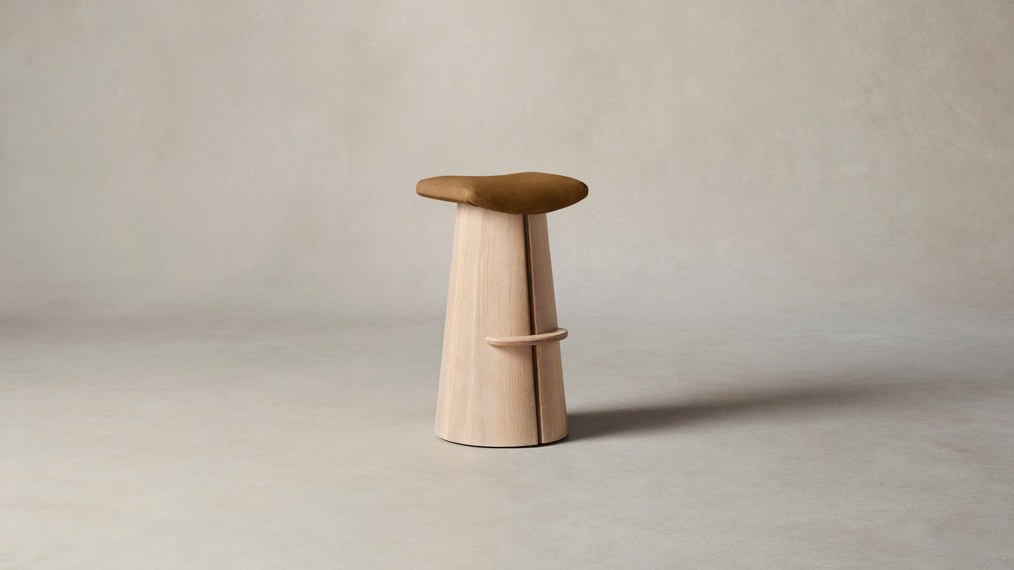 The Weston - Nubuck Leather Saddle Bar and Counter Stool