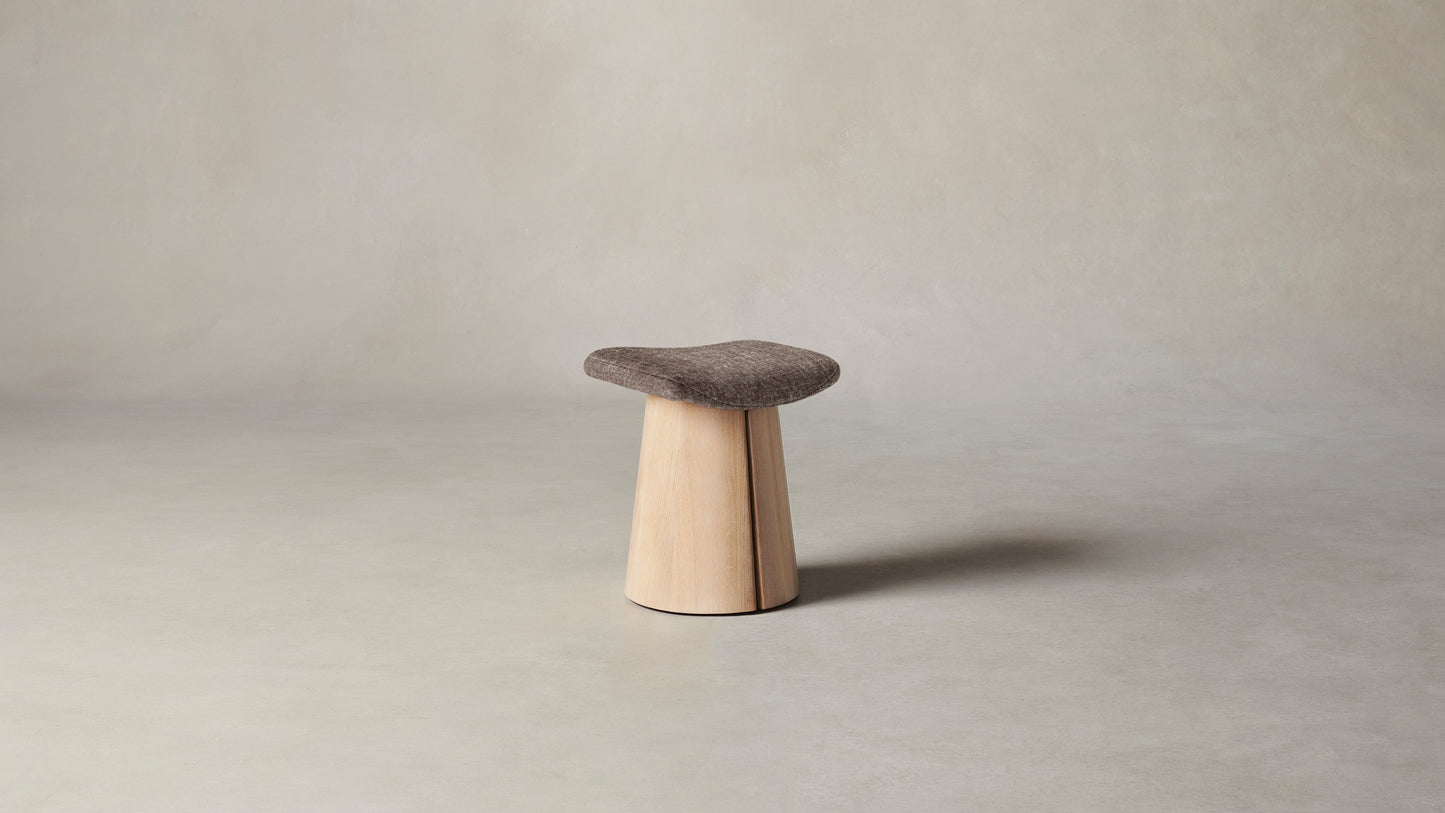 The Weston - Belgian Linen Carob Stool