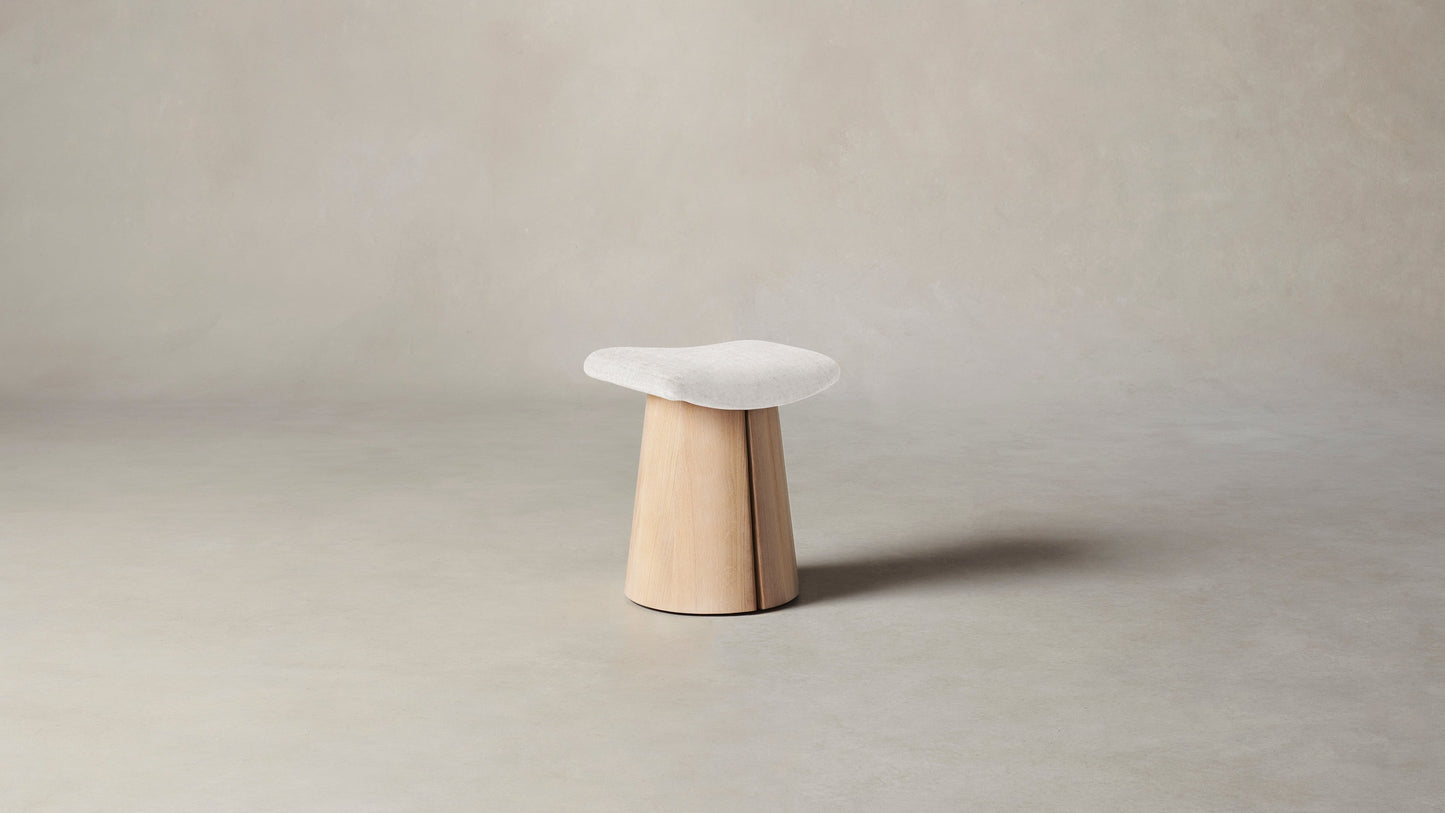 The Weston - Belgian Linen Egret Stool