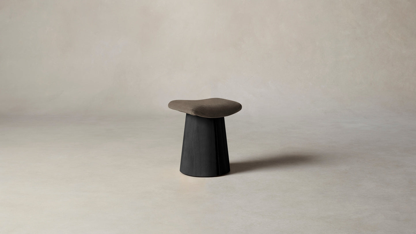 The Weston - Mohair Mink Stool