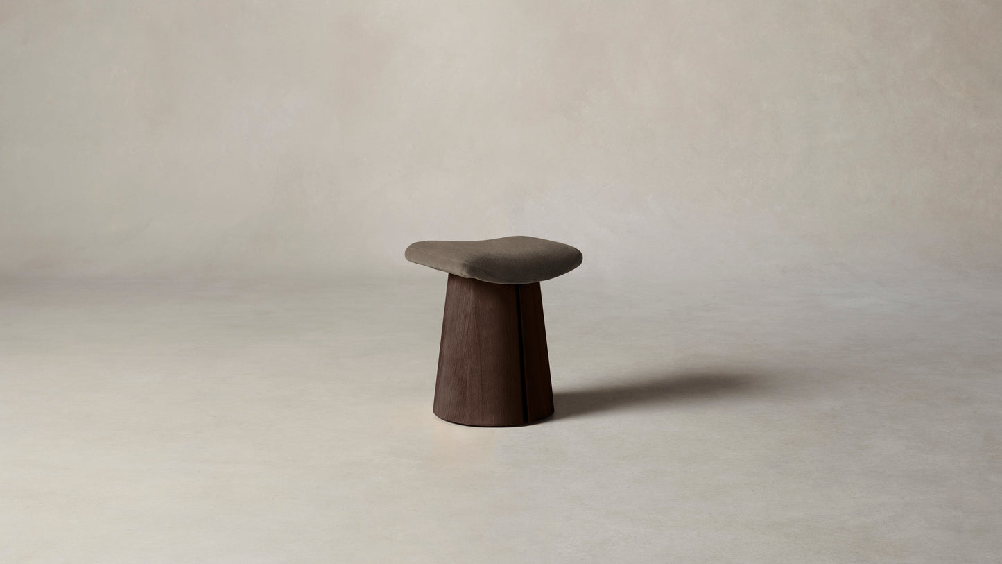 The Weston - Mohair Mink Stool