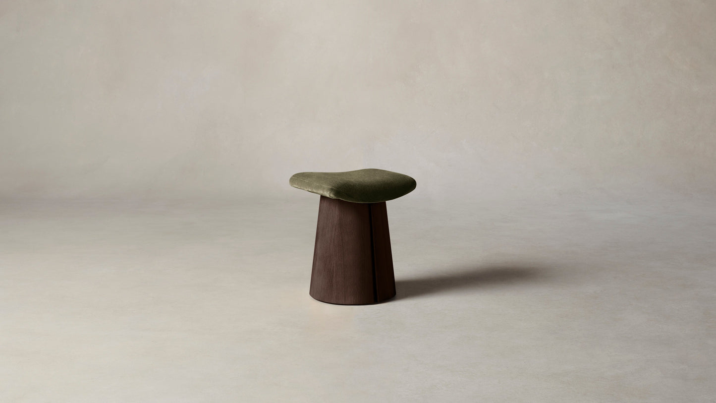 The Weston - Mohair Moss Stool