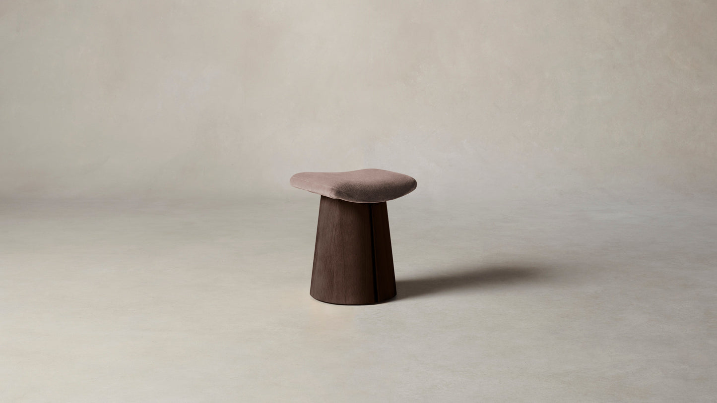 The Weston - Mohair Peony Stool