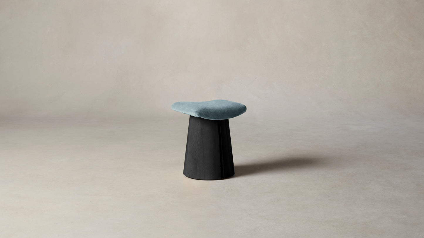 The Weston - Mohair Slate Blue Stool