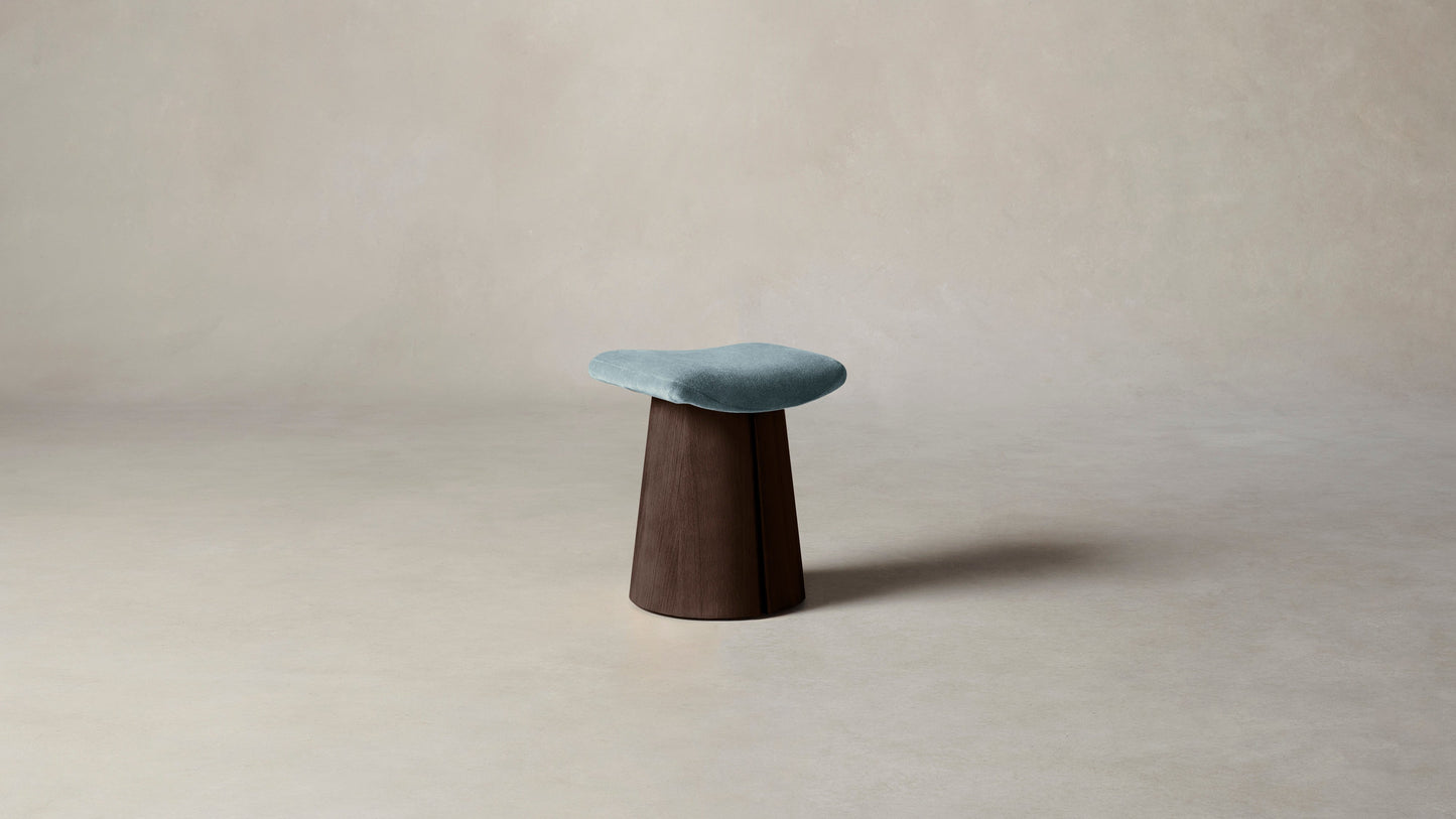The Weston - Mohair Slate Blue Stool