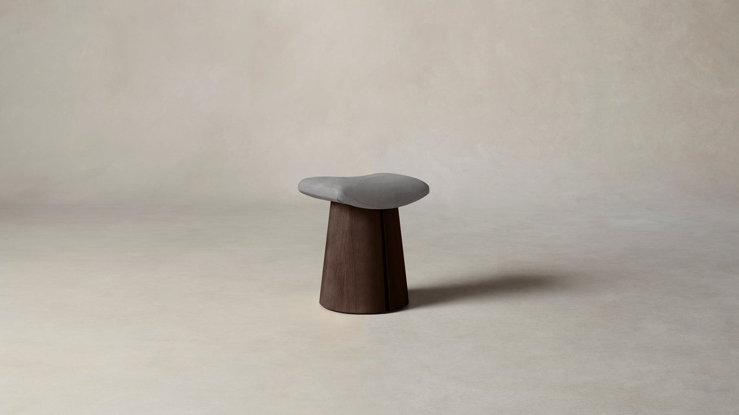 The Weston - Nubuck Leather Asphalt Stool
