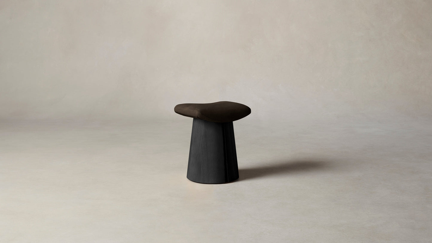 The Weston - Nubuck Leather Espresso Stool