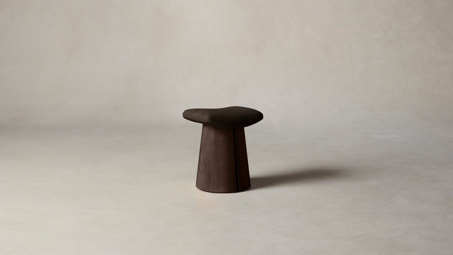 The Weston - Nubuck Leather Espresso Stool