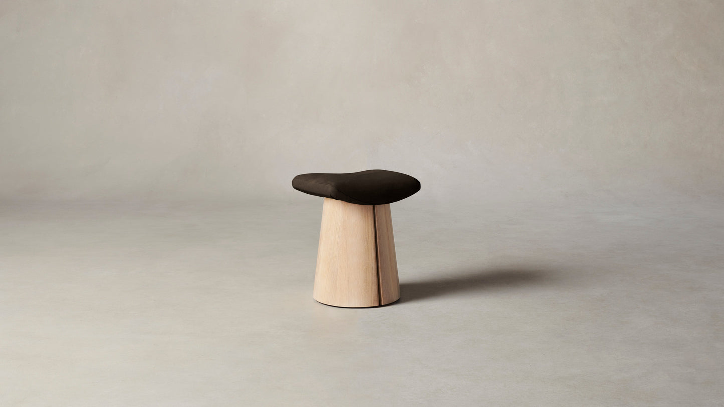 The Weston - Nubuck Leather Espresso Stool