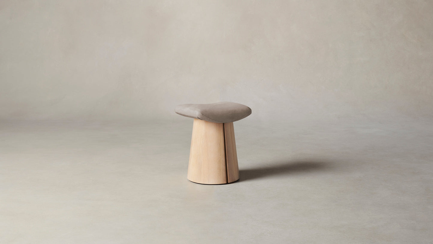 The Weston - Nubuck Leather Fawn Stool