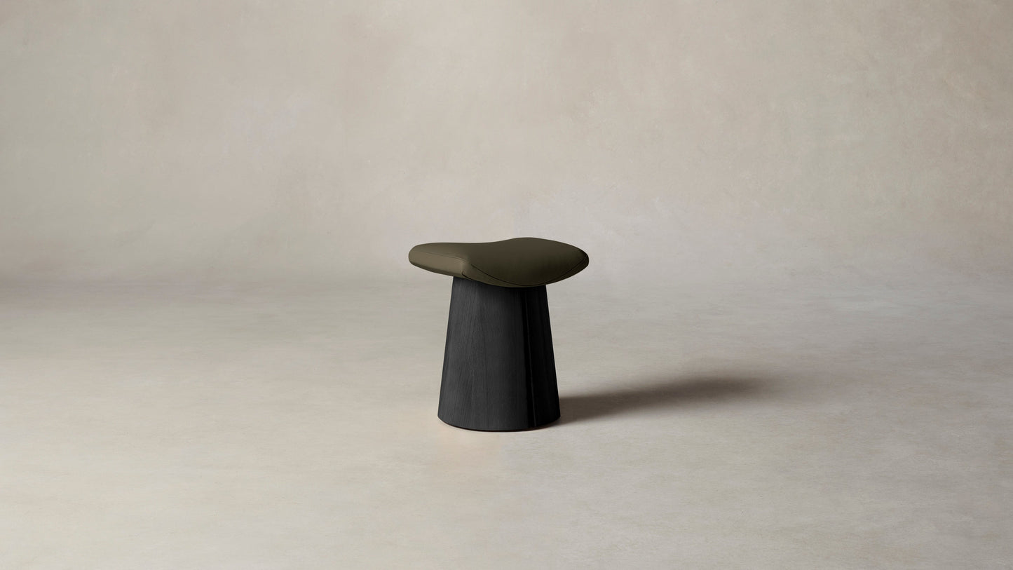 The Weston - Pebbled Leather Truffle Stool