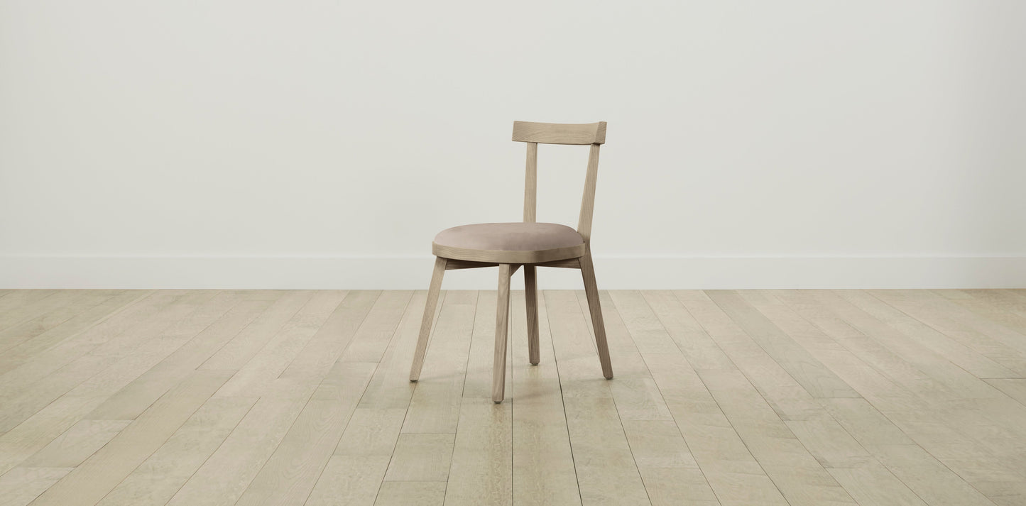 The Allen  - Nubuck Leather Fawn Dining Chair