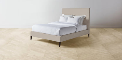 The Essex  - Performance Bouclé Morel Bed - 56" Headboard - Upholstered on reverse