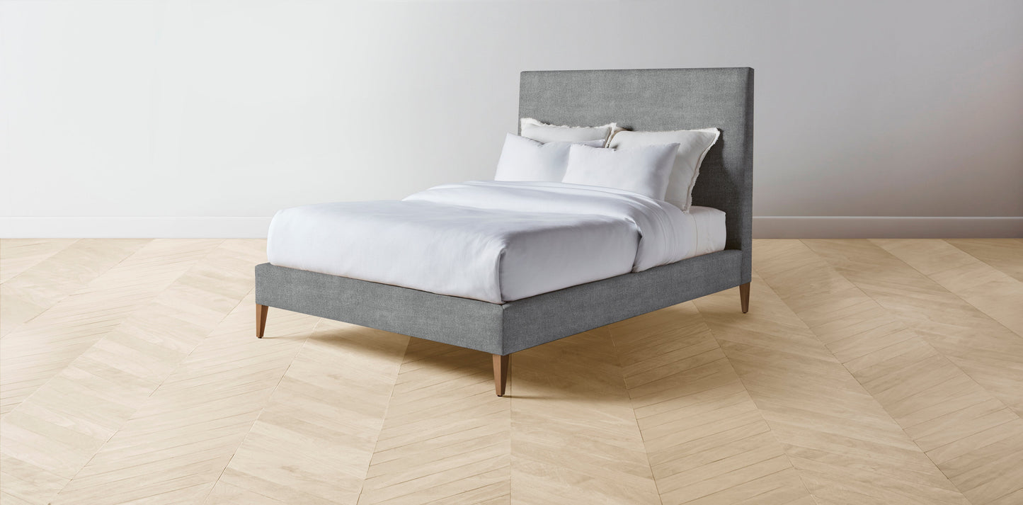 The Essex  - Performance Melange Weave Night Bed - 56" Headboard - Upholstered on reverse