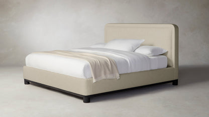 The Kent  - Belgian Linen Alder Bed - 47" Headboard