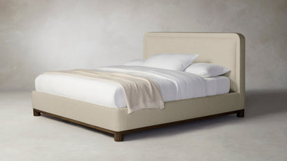 The Kent  - Belgian Linen Alder Bed - 53" Headboard