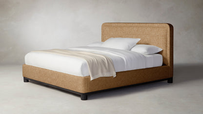 The Kent  - Belgian Linen Chai Bed - 53" Headboard