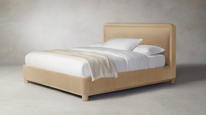 The Kent  - Mohair Almond Bed - 41" Headboard