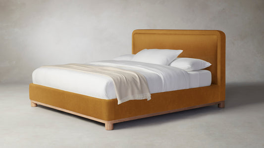 The Kent  - Mohair Amber Bed - 41" Headboard