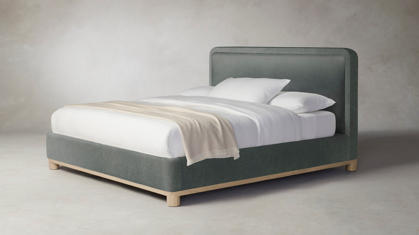 The Kent  - Mohair Fog Bed - 41" Headboard