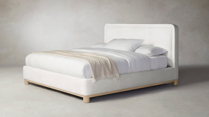 The Kent  - Performance Textured Tweed Snow Bed - 41" Headboard